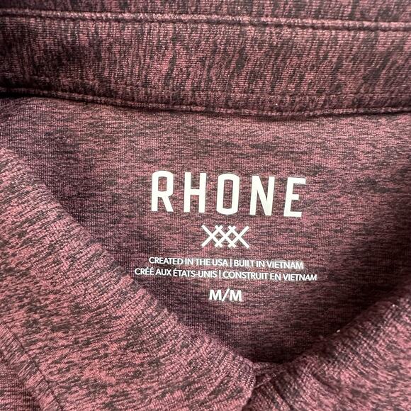 Rhone WFH Shirt Mens Medium Maroon Burgundy Long Sleeve Stretch Button Up Pocket - Picture 7 of 12